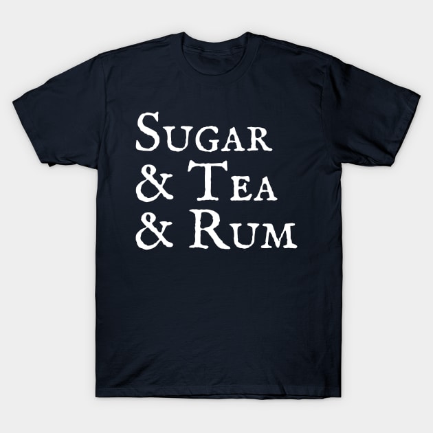 Wellerman Sea Shanty Sugar Tea Rum Ship Anchor Nautical Maritime Fishing Whaling Song T-Shirt by MalibuSun